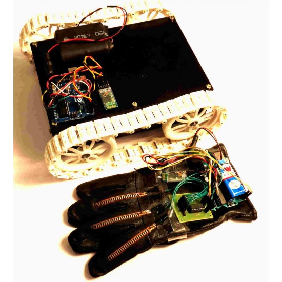 Flex Sensor Based HAND GESTURE Controlled All Terrain ROBOT - Arduino & Bluetooth