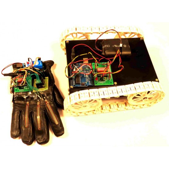 Flex Sensor Based RF Controlled All Terrain Robot Using Arduino