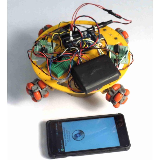 Voice Controlled OMNI-DIRECTIONAL ROBOT -Arduino and Bluetooth based