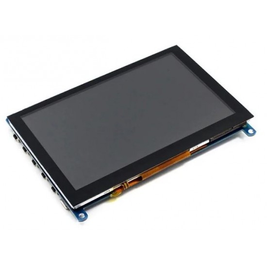 Waveshare 5 inch Capacitive Touch HDMI LCD Display (H) For Raspberry Pi (800x480 Pixels)