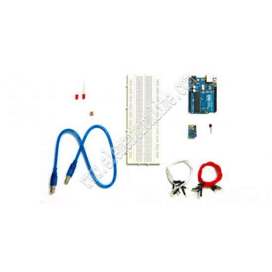 Arduino IOT kit - Original Arduino UNO R3, ESP8266, LM35, Breadboard, LED, Switch and Jumper Wires