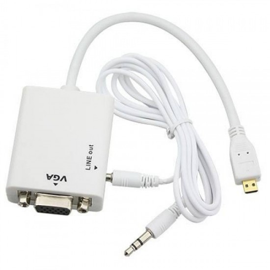 microHDMI to VGA Converter Cable with Audio for Raspberry Pi 4