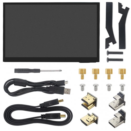 10.1 Inch HDMI Capactive Touch LCD 1024x600 With Speakers And Raspberry Pi Mount