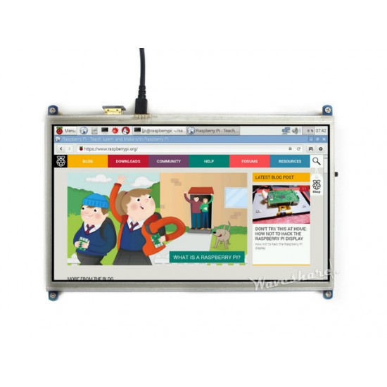 10.1 inch Resistive Touch Screen LCD 1024x600 HDMI Interface Display Shield Panel for Raspberry Pi / BBB / PC