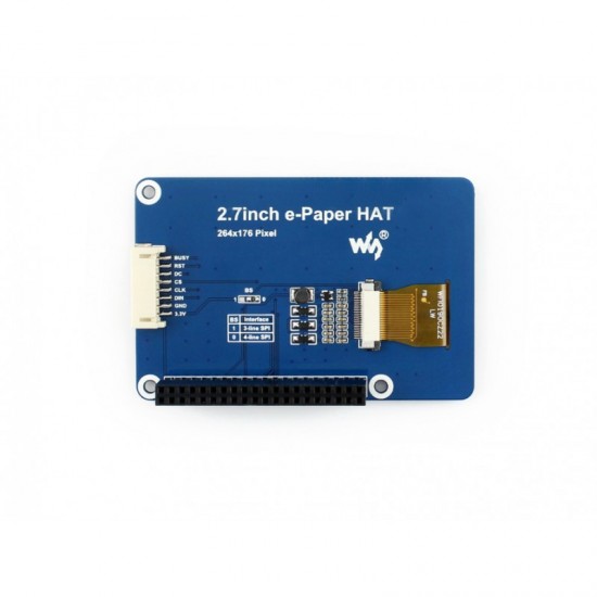 2.7 Inch 3 colour E-Paper Display Hat (B) For Raspberry Pi