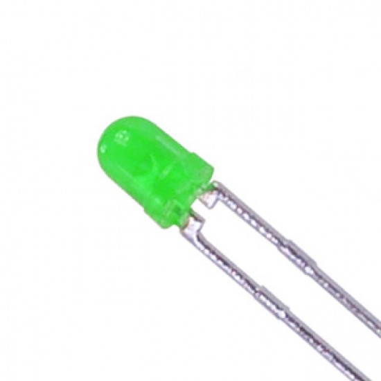 LED Green colour - 3mm Diffused