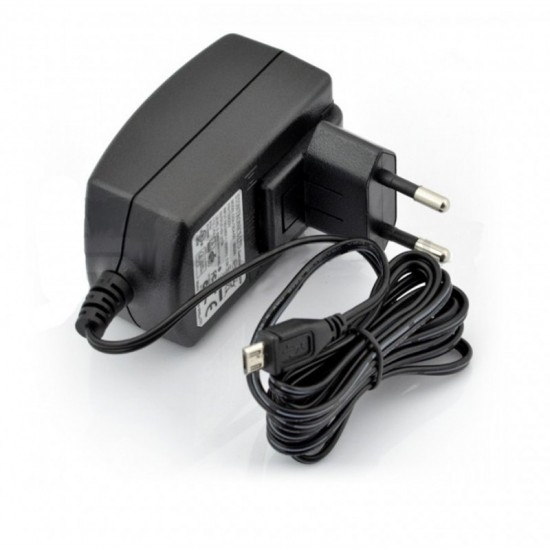 RASPBERRY PI  AC/DC Power Supply, USB, Euro, UK, 90 V, 264 V, 10 W, 5 V, 2.5 A- STONTRONICS T6090DV (BLACK)