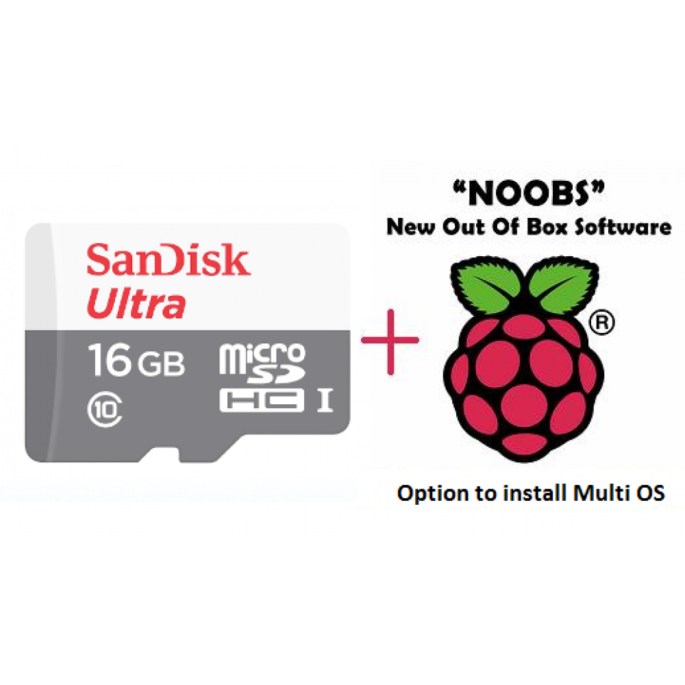 SanDisk Pre-Installed NOOBS MicroSD Cards (Not compatible with