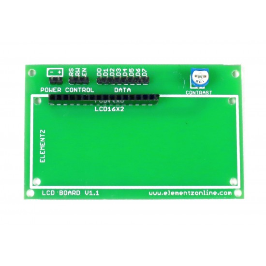 16x2 LCD Display Base Board
