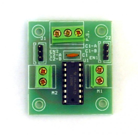 DC MOTOR/ STEPPER MOTOR DRIVER BOARD with L293D IC