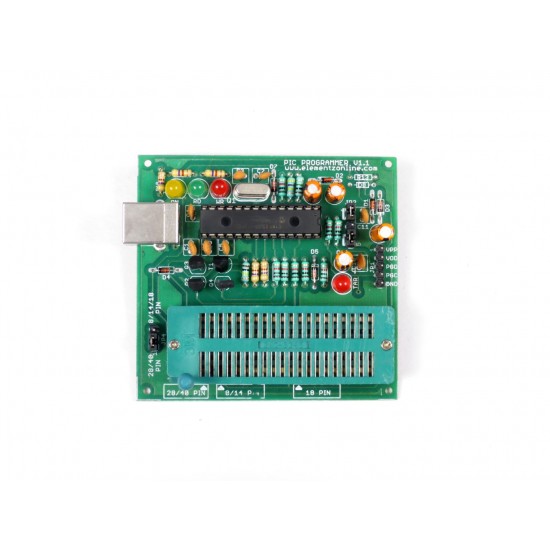 USBPICPROG PIC USB ICSP Programmer with ZIF socket Flasher