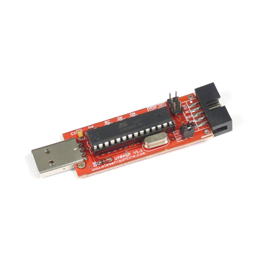 GalaxyElec Aluminum Shell 10pcs/lot USB ISP USBISP USBASP ASP Programmer for 51 ATMEL AVR WIN7 64 Random Color 