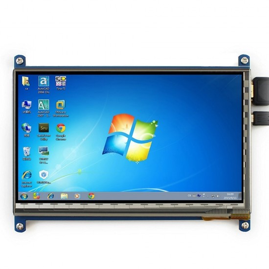 7 inch Capacitive Touch Screen 1024x600 HDMI Interface Display Shield Panel for Raspberry Pi / BBB / PC