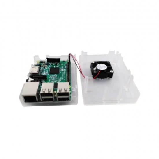 Raspberry Pi ABS Case With Fan For RPi 3 / 2 / B+ (Black / White / Foggy)