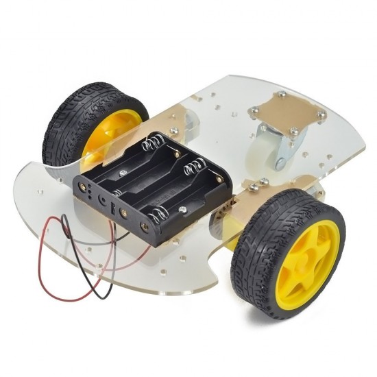 2WD Two Wheel Drive Metal Smart Robot Car Chassis Arduino DC Motor DIY USA 
