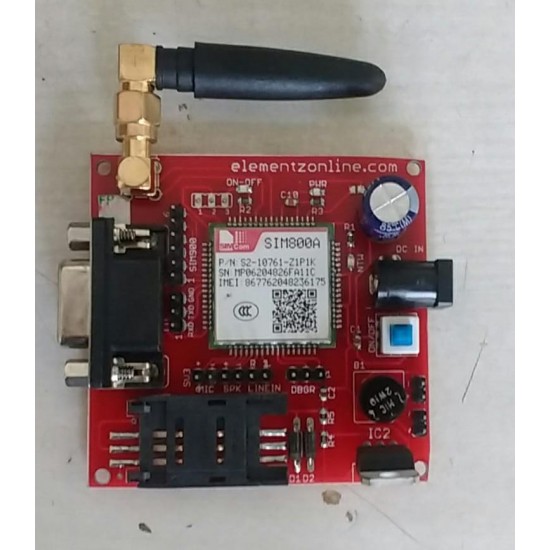 SIM800A GSM MODEM MODULE WITH  SMA ANTENNA - RS232 and TTL Output