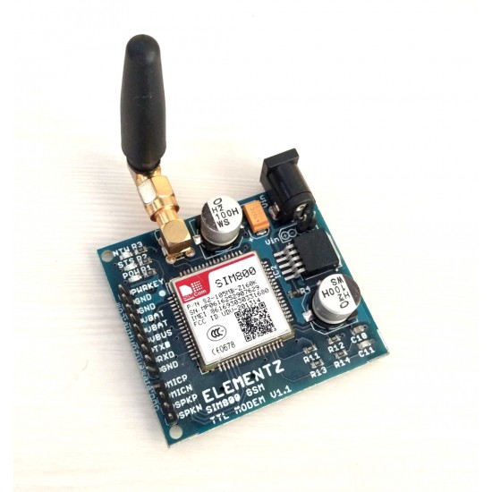 SIM800 TTL GSM MODEM MODULE WITH SMA ANTENNA - MIC29302 Low Dropout Regulator on board