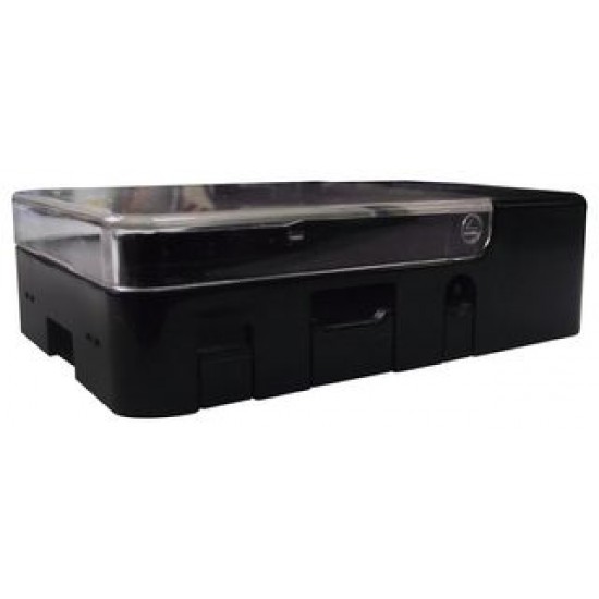 CBPIHAT-BLK -  Dev Board Enclosure, Raspberry Pi B+, Pi 2, Pi 3, Hat PCB s, Black / Transparent