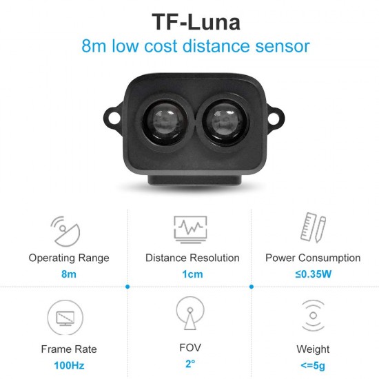 TF-Luna Lidar Sensor Module Single-Point Ranging Module 0.2-8m