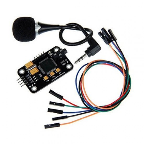 Voice / Speech Recognition Module Kit with Voice Control board, Microphone, Jumper Wire for Arduino, Raspberry Pi, AVR