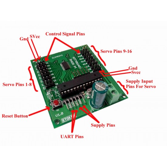 16 servo controller board - Elementz Scorpion Board